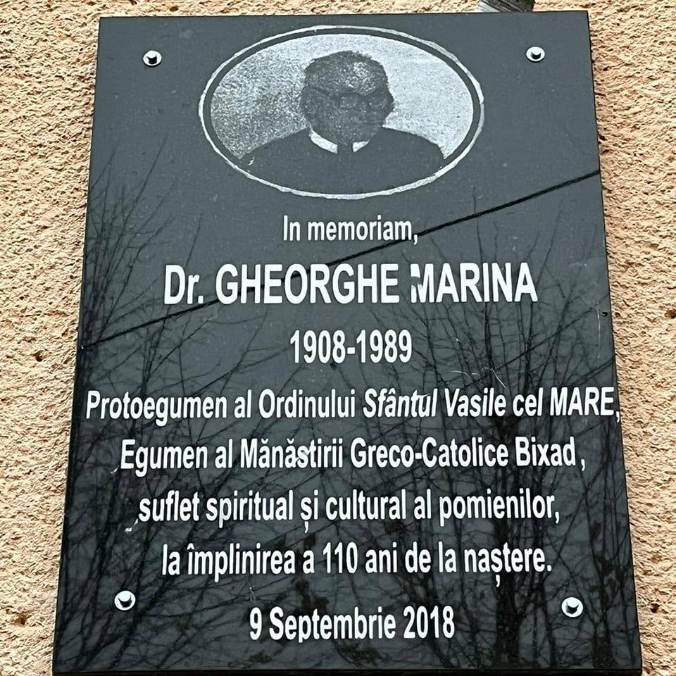 Placă memorială Dr. Gheorghe Marina